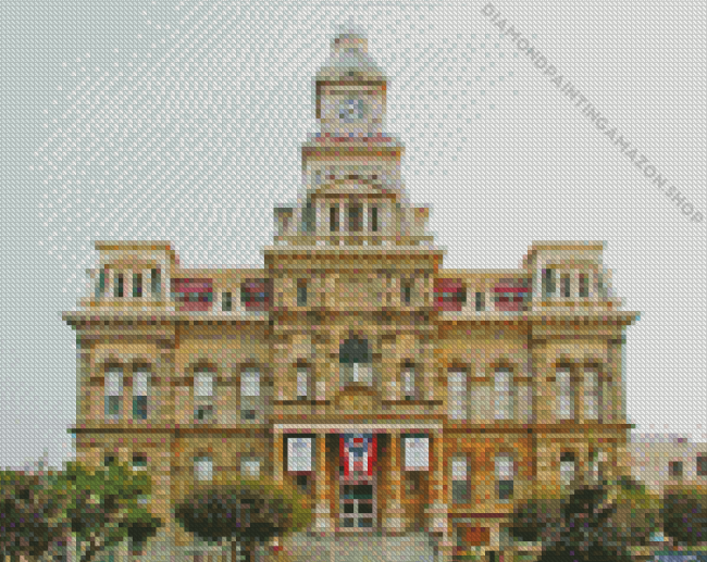 Muskingum County Courthouse In Zanesville Diamond Painting