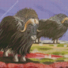 Muskox Animals Art Diamond Painting