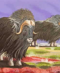 Muskox Animals Art Diamond Painting