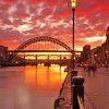 Newcastle Upon Tyne At Sunset Diamond Painting