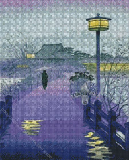 Night Rain At Shinobazu Pond Diamond Painting