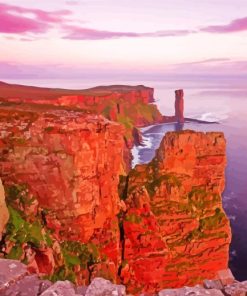 Old Man Of Hoy Sunset Diamond Painting