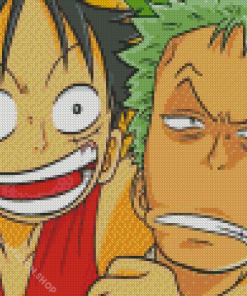 One Piece Luffy Zoro Diamond Painting