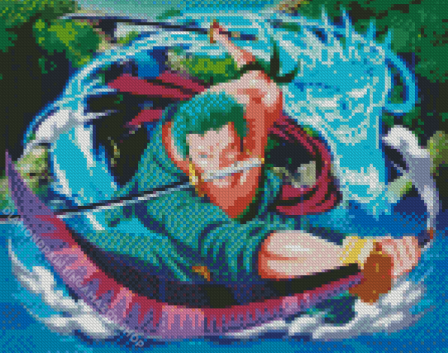 One Piece Roronoa Zoro Diamond Painting