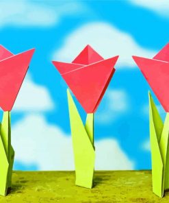 Origami Tulips Diamond Painting