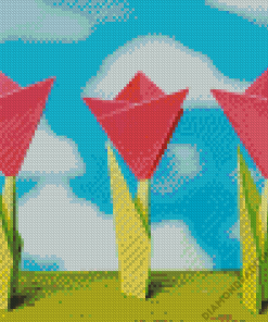 Origami Tulips Diamond Painting