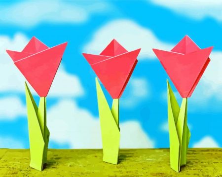 Origami Tulips Diamond Painting