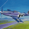 P51 Mustang Aircraft Diamond Painting