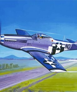 P51 Mustang Aircraft Diamond Painting