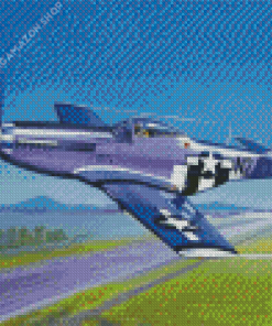 P51 Mustang Aircraft Diamond Painting