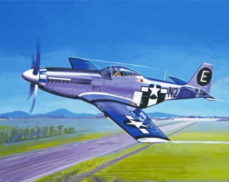 P51 Mustang Aircraft Diamond Painting