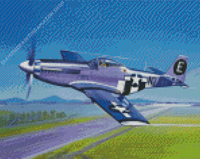 P51 Mustang Aircraft Diamond Painting