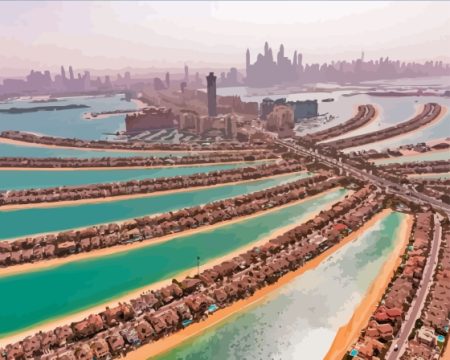 Palm Jumeirah Island Diamond Painting