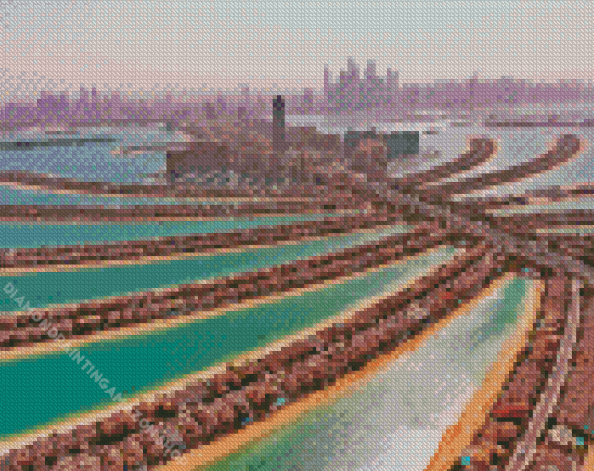 Palm Jumeirah Island Diamond Painting