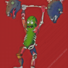 Pickle Rick Lifting Rats Diamond Painting