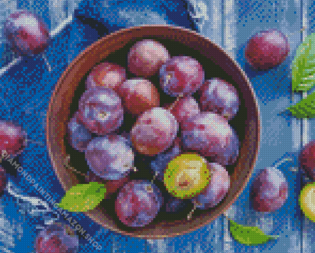 Fresh Plums Fruits Diamond Painting