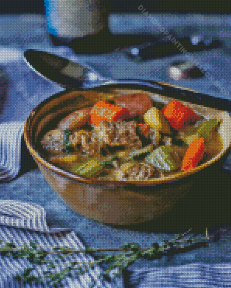 Pork Stew With Vegetables Diamond Painting