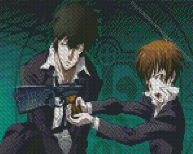 Psycho Pass Akane And Shinya Diamond Painting