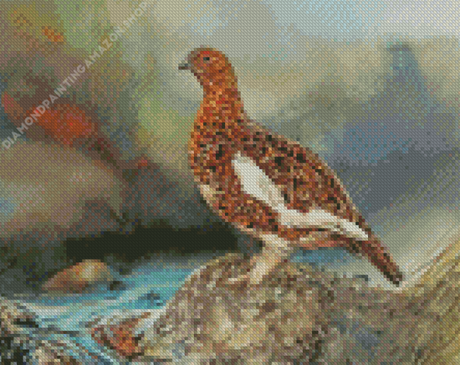 Ptarmigan Bird Diamond Painting