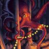 Red Octopus Celebrating Diamond Painting