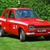 Red Ford Escort Car Diamond Painting