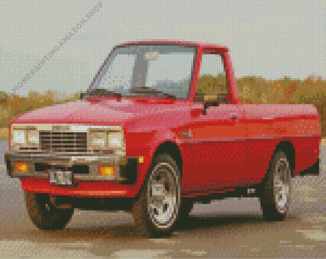 Red Ram 50 Truck Diamond Painting