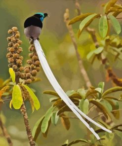 Ribbon Bird On Tree Diamond Painting