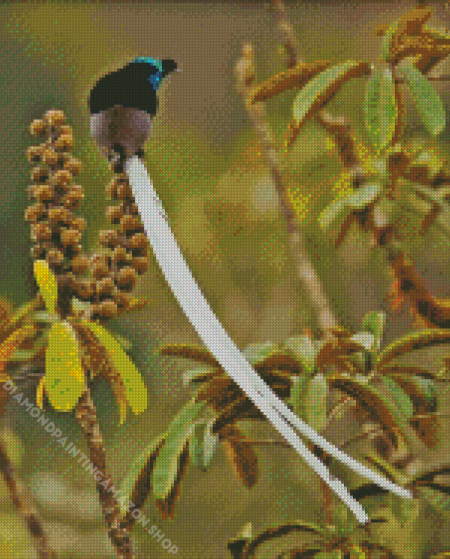 Ribbon Bird On Tree Diamond Painting