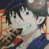 Rin Okumura Eating Diamond Painting