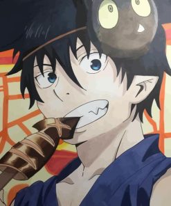 Rin Okumura Eating Diamond Painting