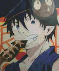 Rin Okumura Eating Diamond Painting