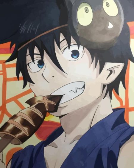 Rin Okumura Eating Diamond Painting