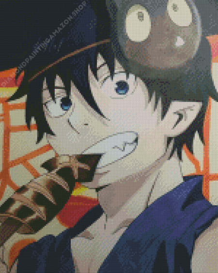 Rin Okumura Eating Diamond Painting