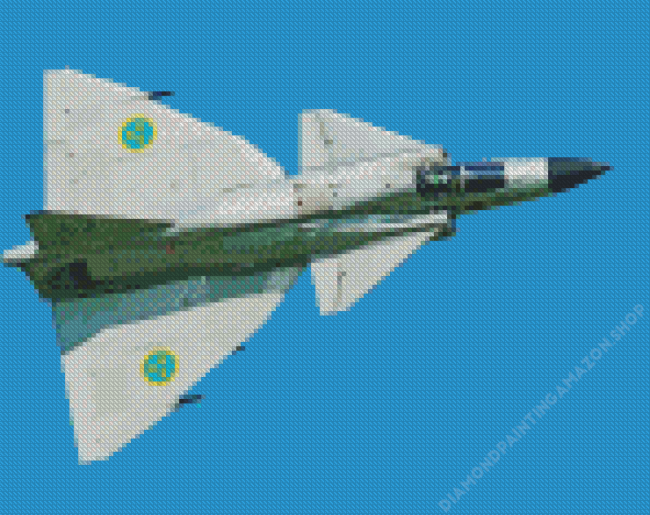 Saab 37 Viggen Diamond Painting