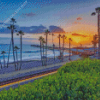 San Clemente Beach Sunset Diamond Painting