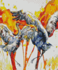 Sandhill Cranes Birds Art Diamond Painting