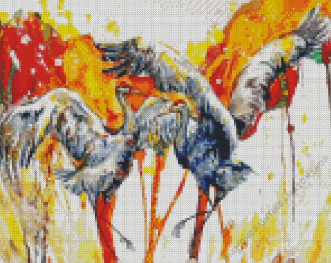 Sandhill Cranes Birds Art Diamond Painting