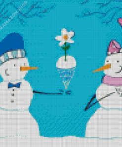 Christmas Snow Date Diamond Painting