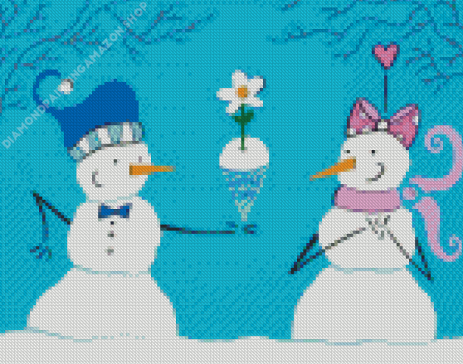 Christmas Snow Date Diamond Painting