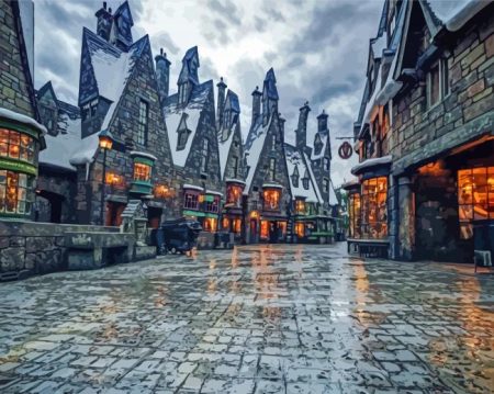 Snow In Hogsmeade Harry Potter Diamond Painting