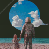 Space Astronaut Beach Diamond Painting