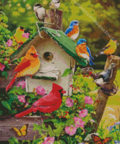 Spring Birds Diamond Painting