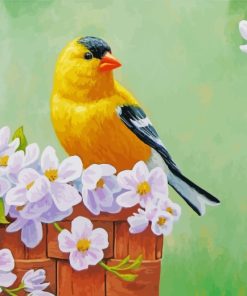 Spring Goldfinch Diamond Painting