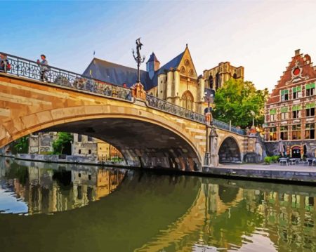 St Michaels Bridge Ghent Diamond Painting