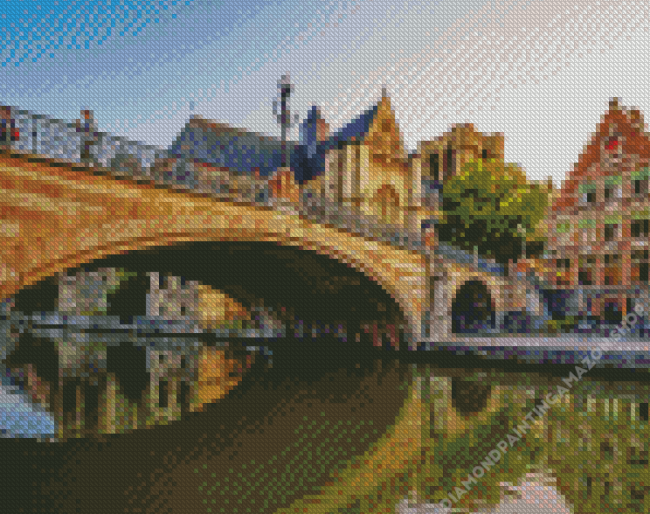 St Michaels Bridge Ghent Diamond Painting