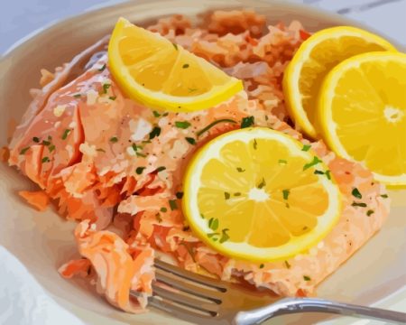 Steelhead With Lemons Diamond Painting