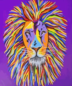 Steven Brown Colorful Lion Head Diamond Painting