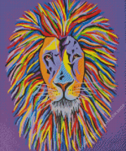 Steven Brown Colorful Lion Head Diamond Painting