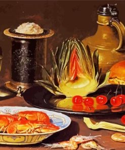 Still Life With Crayfish And An Artichoke Diamond Painting