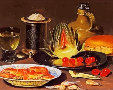 Still Life With Crayfish And An Artichoke Diamond Painting